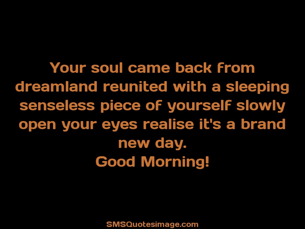 It's a brand new day - Good Morning - SMS Quotes Image