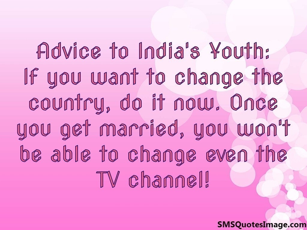Advice to India's Youth: