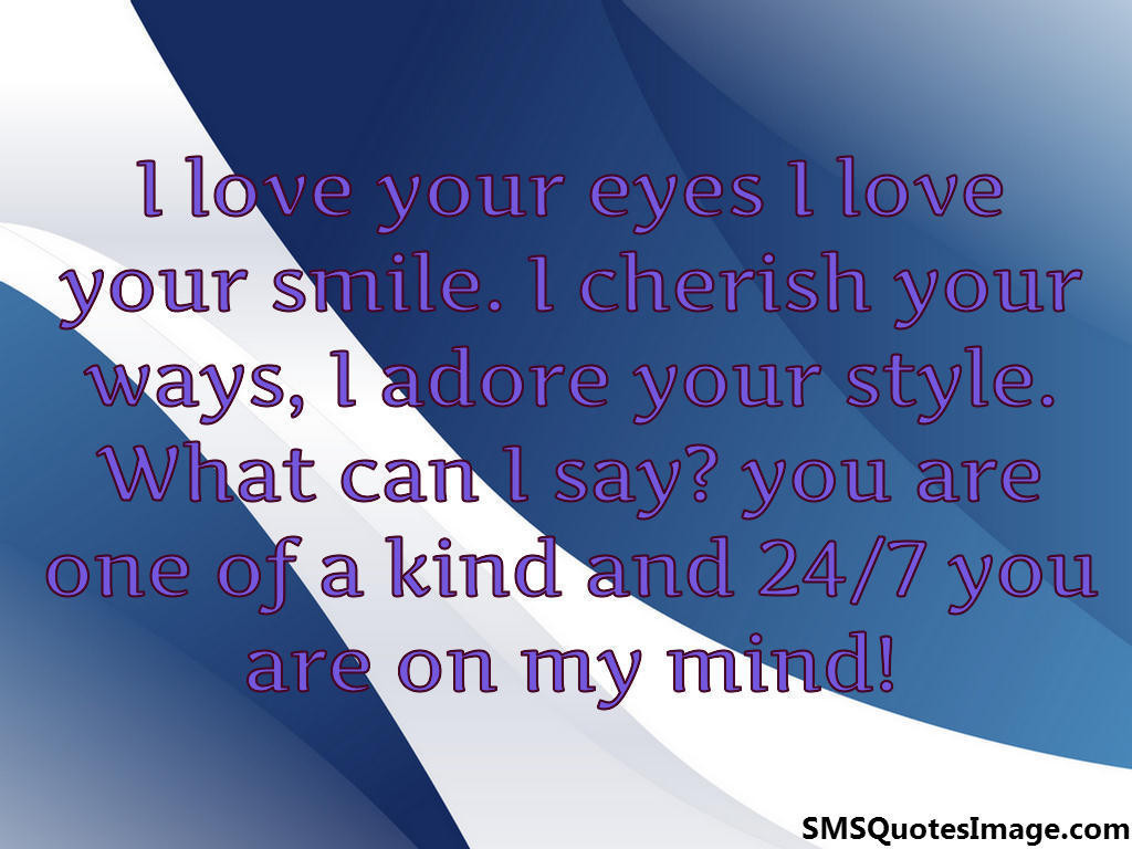 I love your eyes - Flirt - SMS Quotes Image