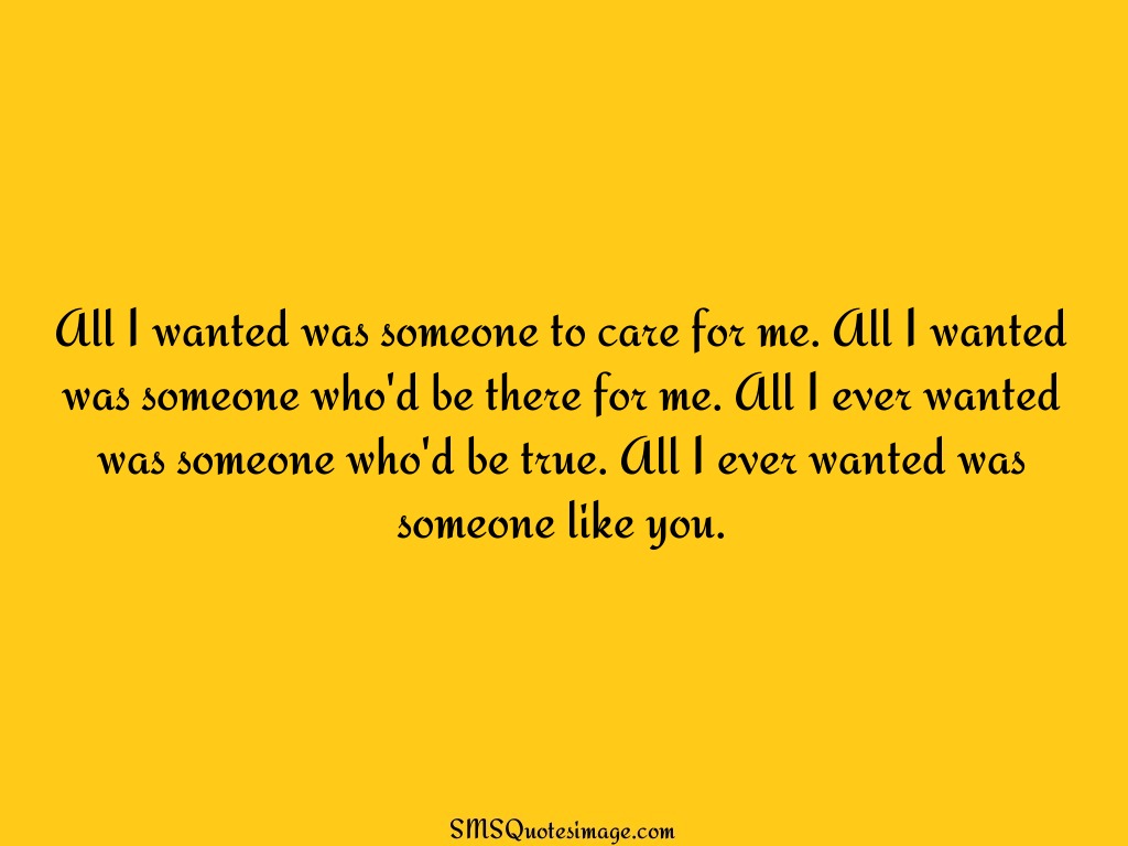 Flirt All I wanted was someone