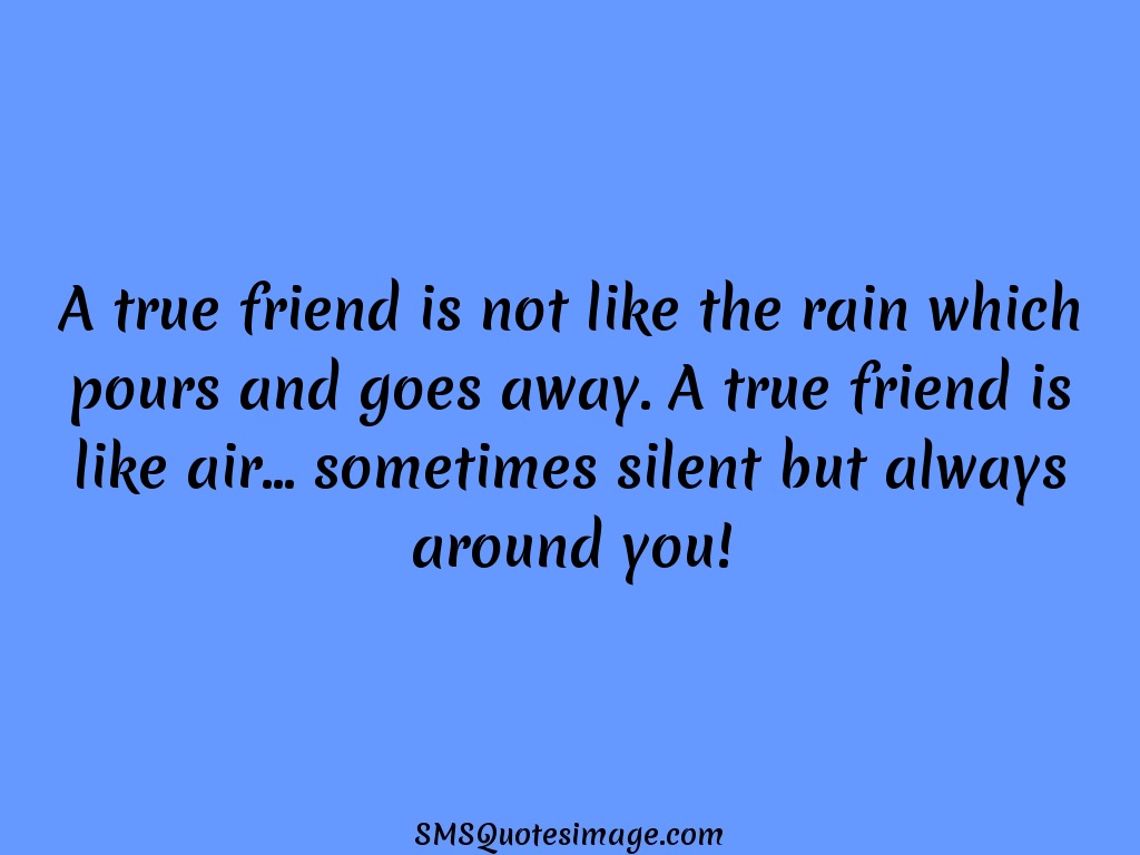 Friendship A true friend is not like the