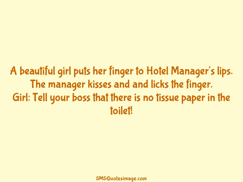 Funny A beautiful girl puts her finger