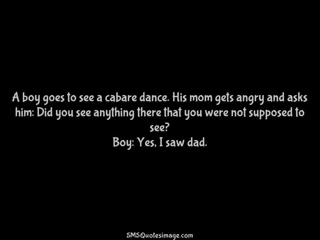 Funny A boy goes to see a cabare dance