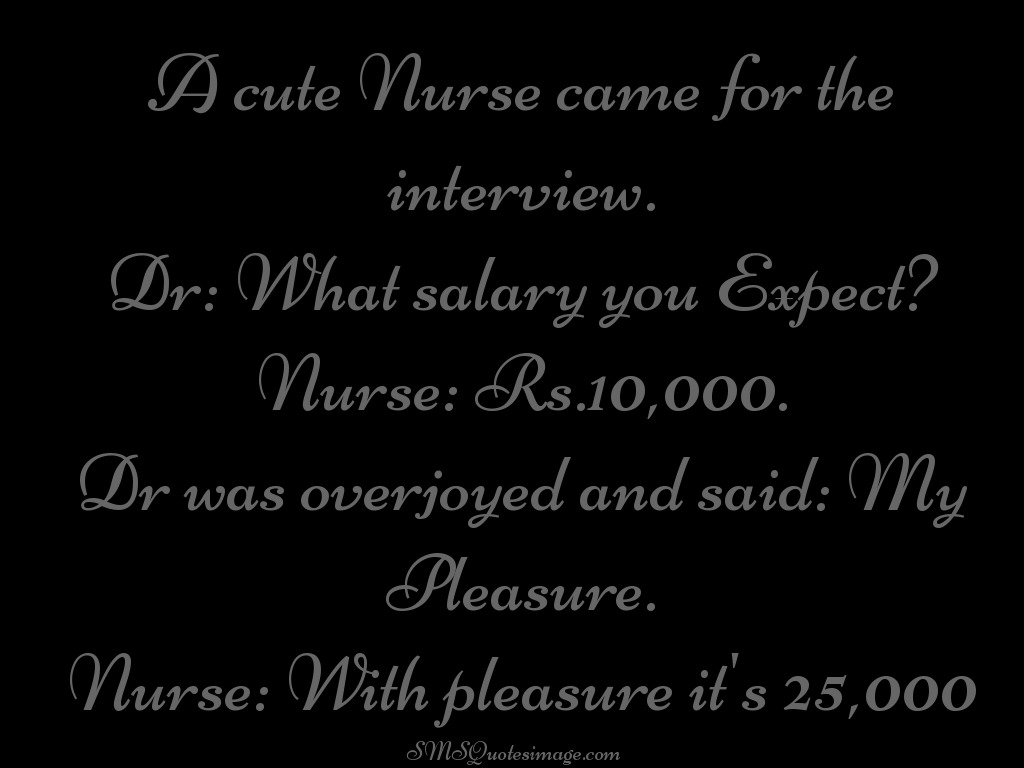 Funny A cute Nurse came for the interview