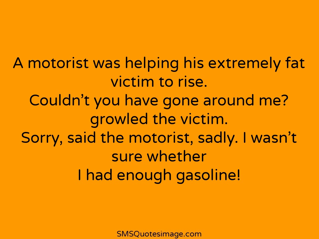 Funny A motorist was helping his extremely