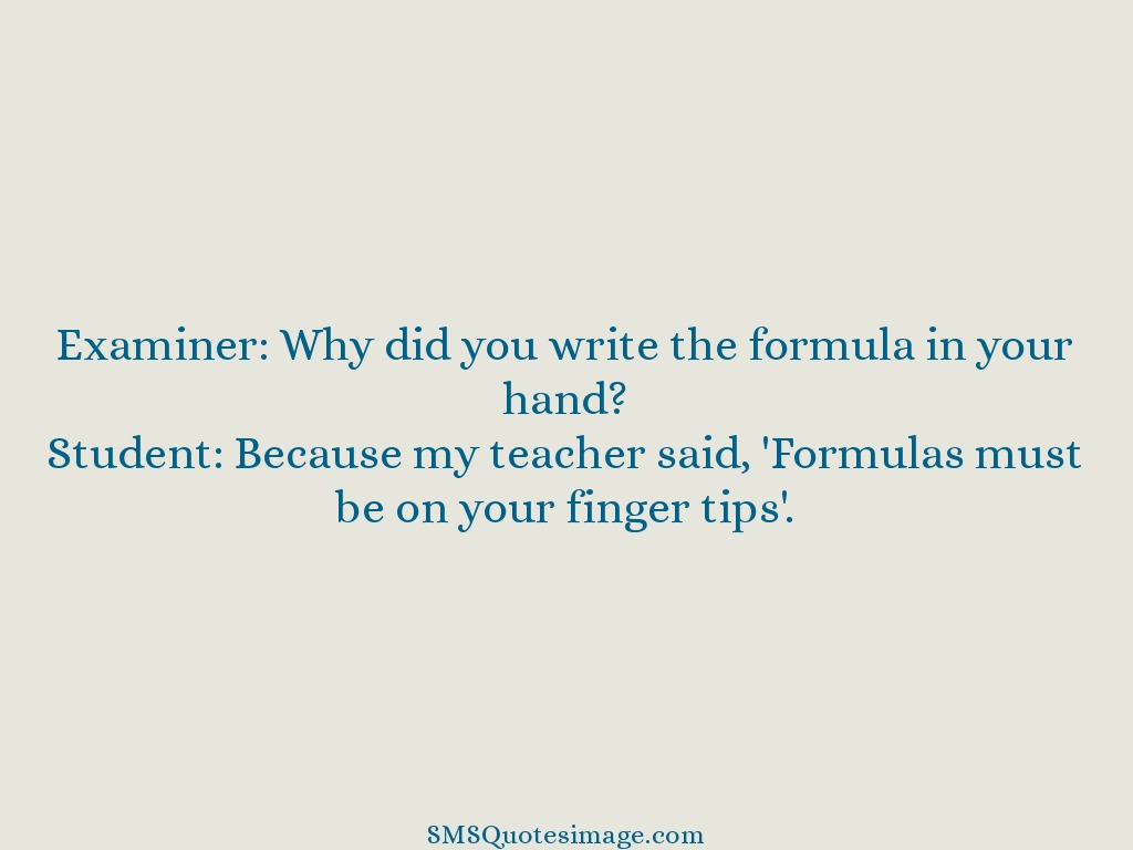 Funny Formulas must be on your finger 