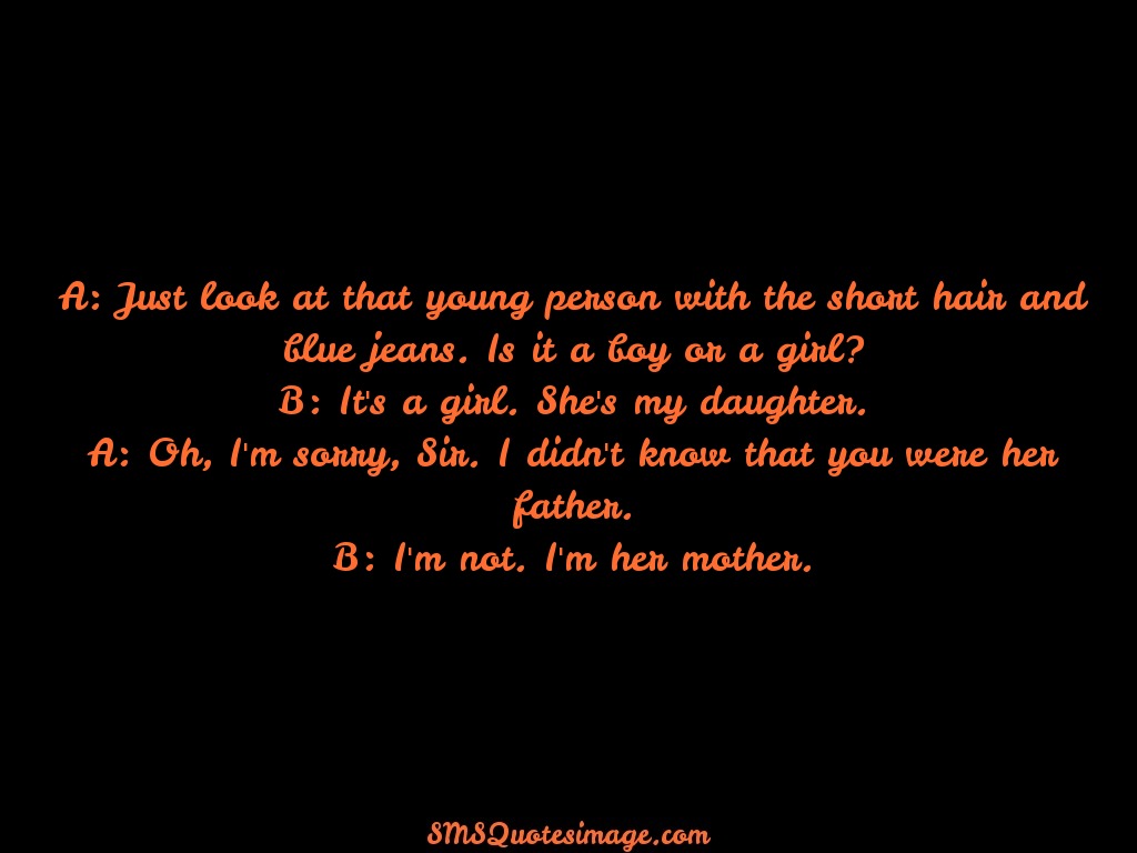 It's a girl... She's my daughter - Funny - SMS Quotes Image