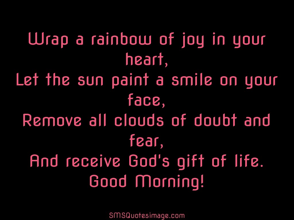 Good Morning Wrap a rainbow of joy