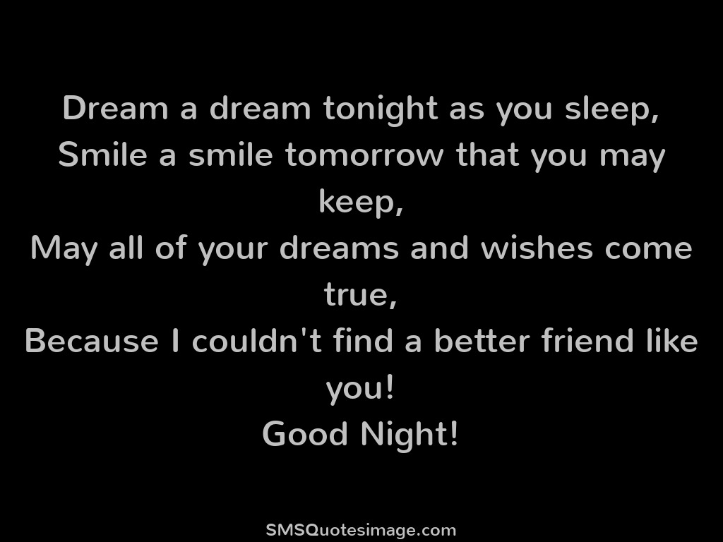 Good Night Dream a dream tonight