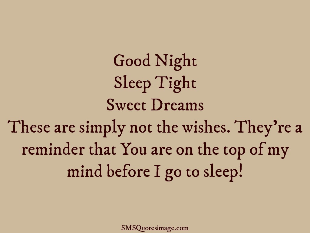 Good Night Good Night Sweet Dreams