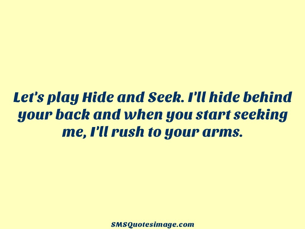 Love Let's play Hide and Seek