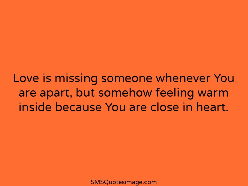 Love Love is missing someone