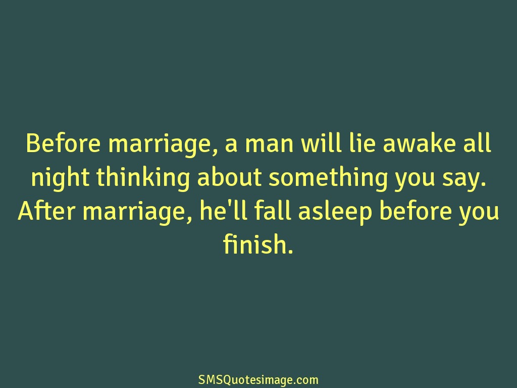 Marriage A man before and after marrige