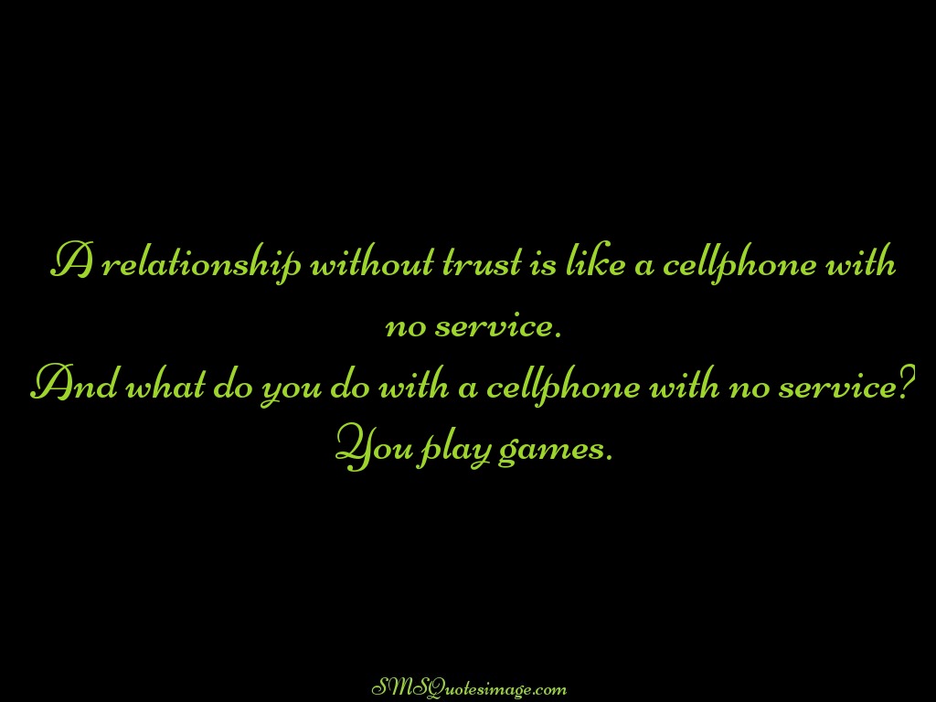 Marriage A relationship without trust is