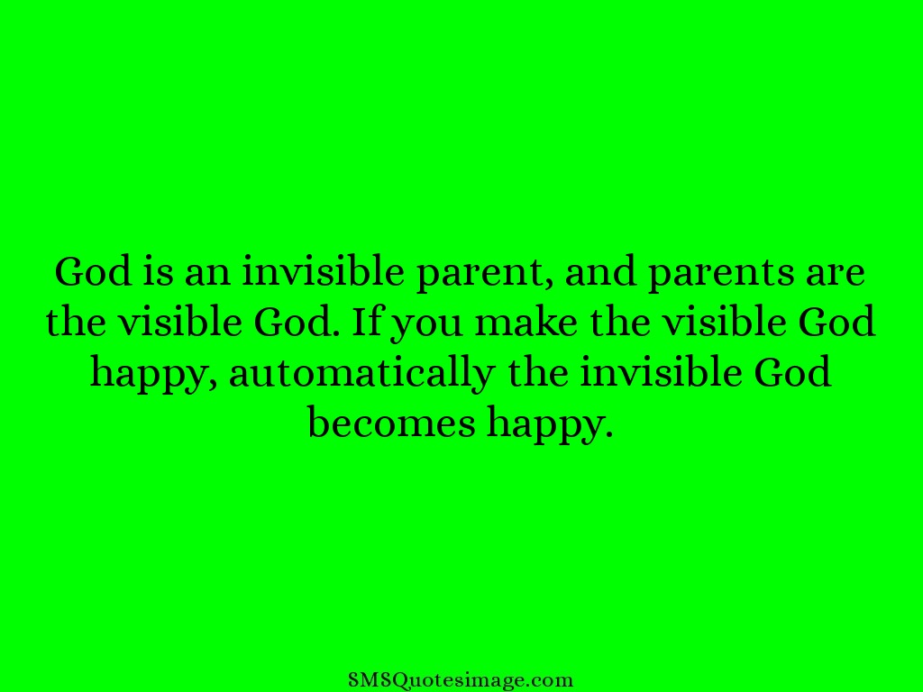 Wise God is an invisible parent