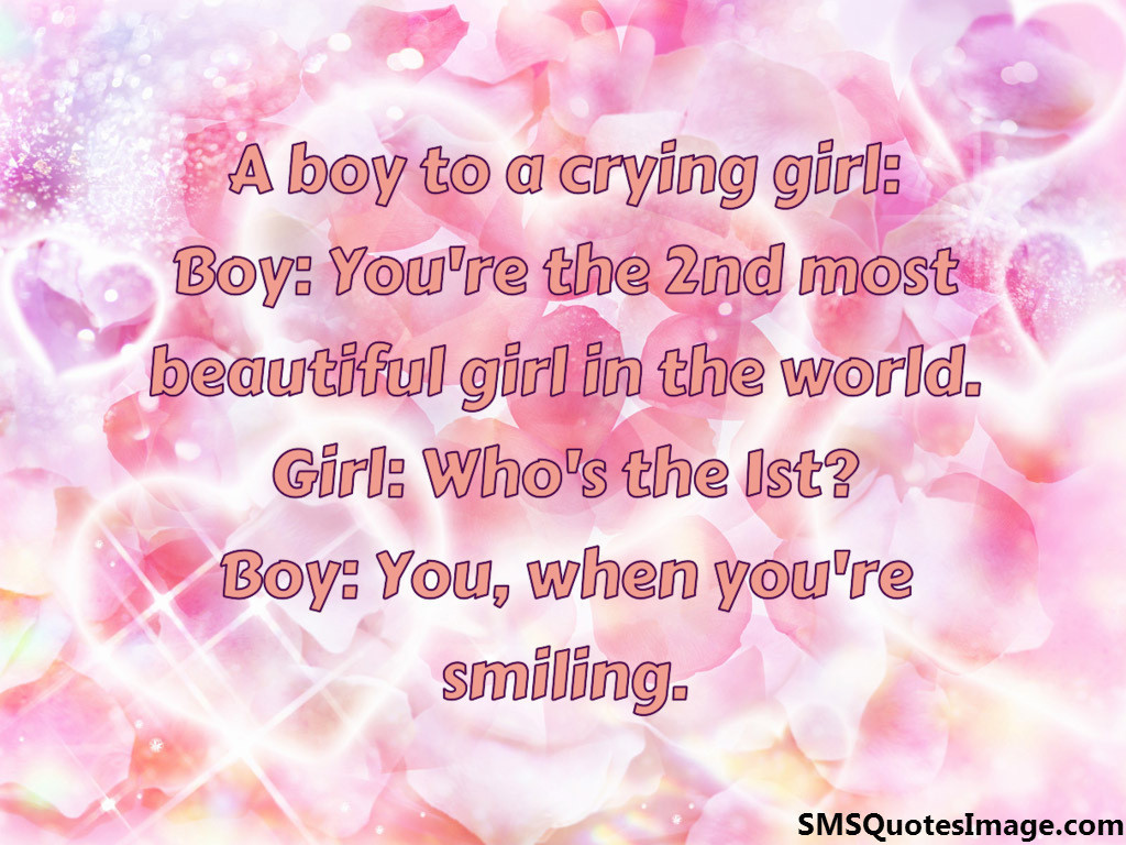 A boy to a crying girl