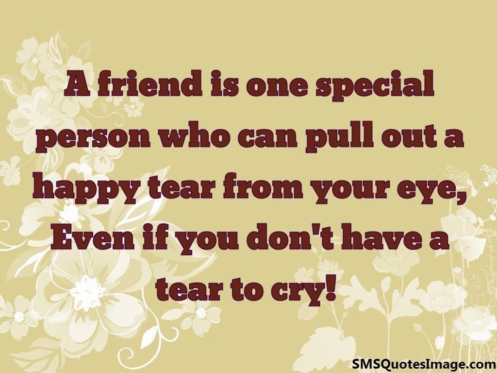 A friend is one special person who