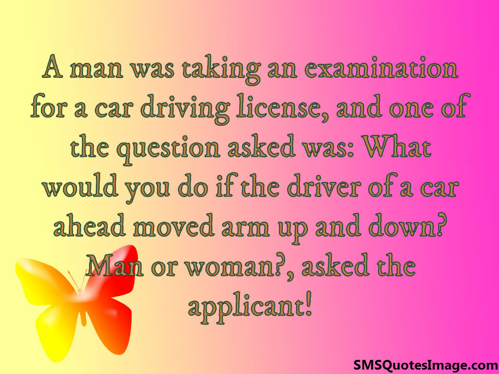 A man was taking an examination