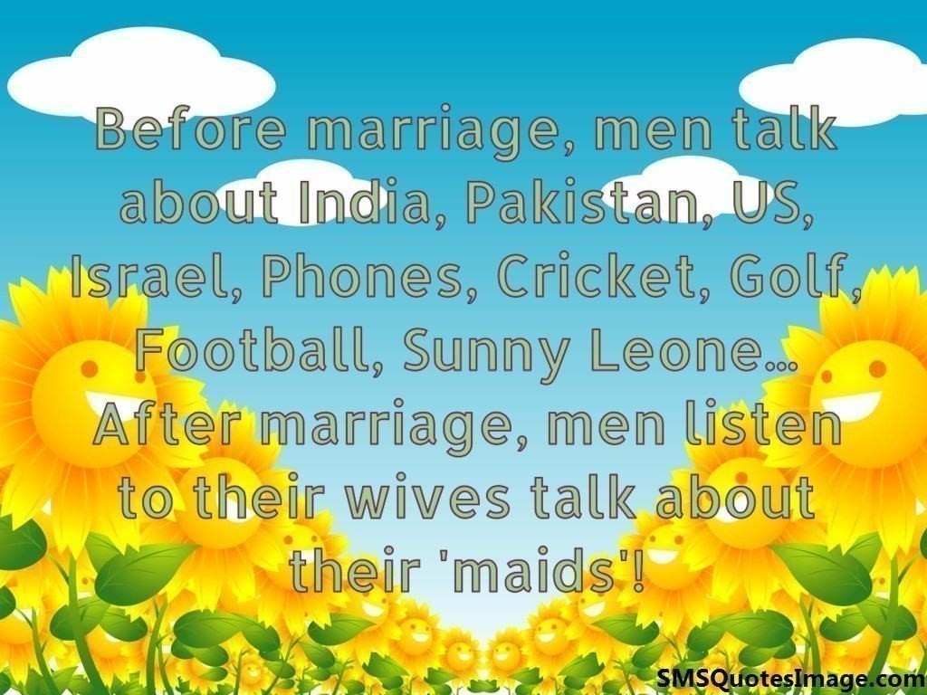 After marriage, men listen to 
