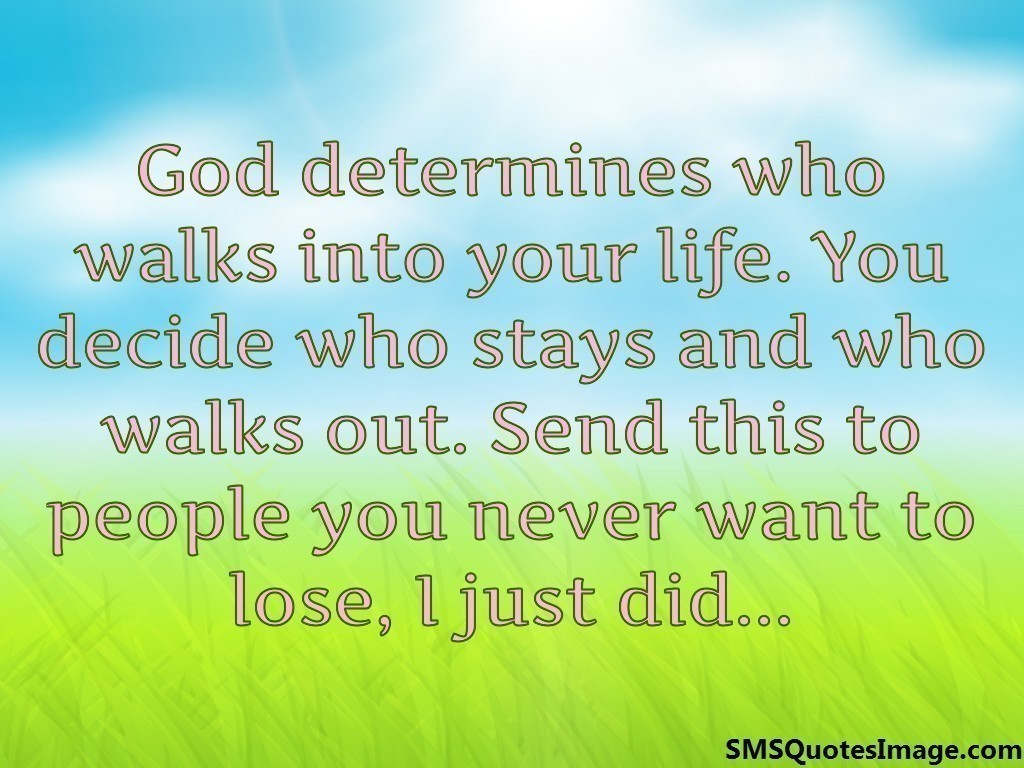 God determines who walks into