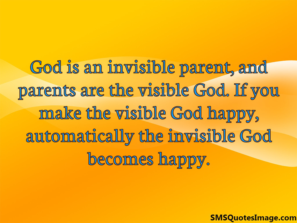 God is an invisible parent