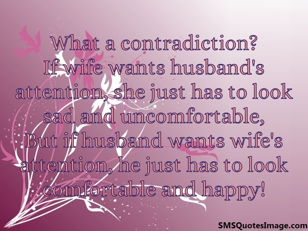 If wife wants husband's attention