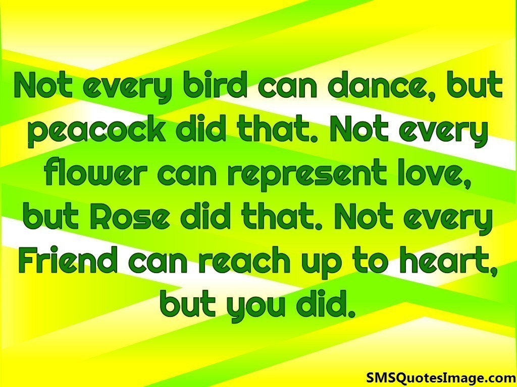 Not every bird can dance