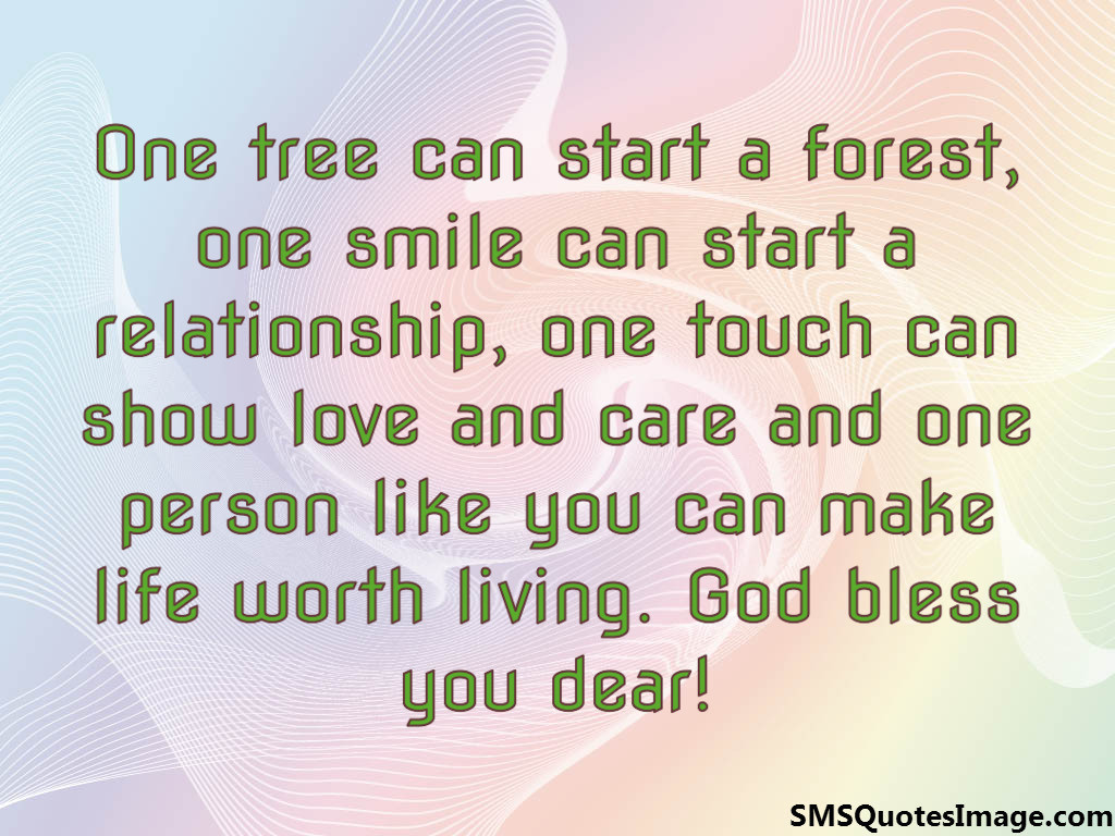 One tree can start a forest