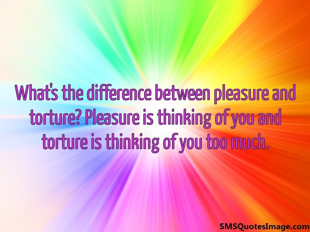 Pleasure is thinking of you