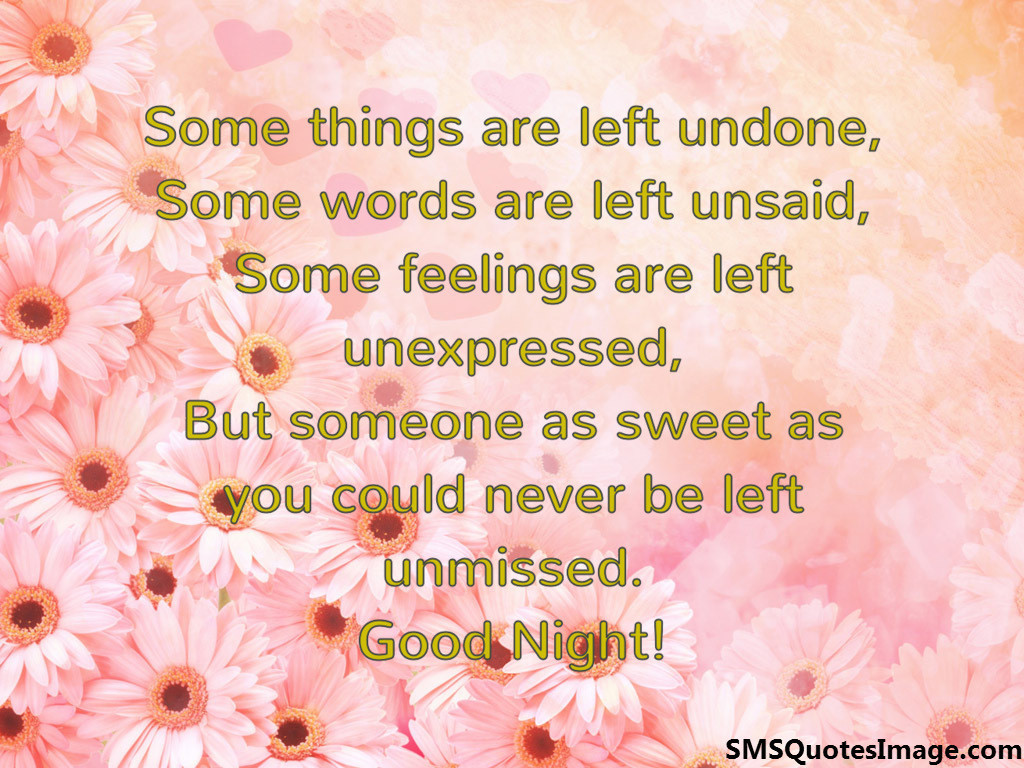 Some things are left undone