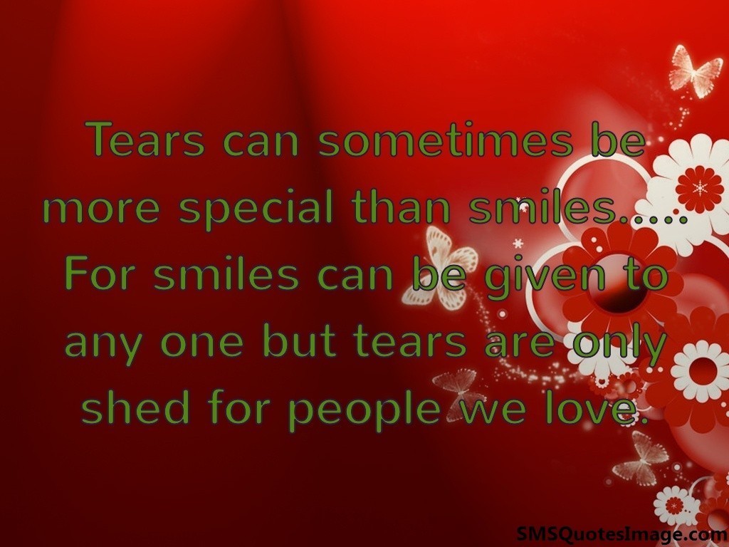 Tears are only shed for people