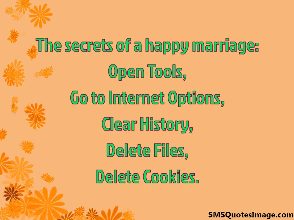 The secrets of a happy marriage