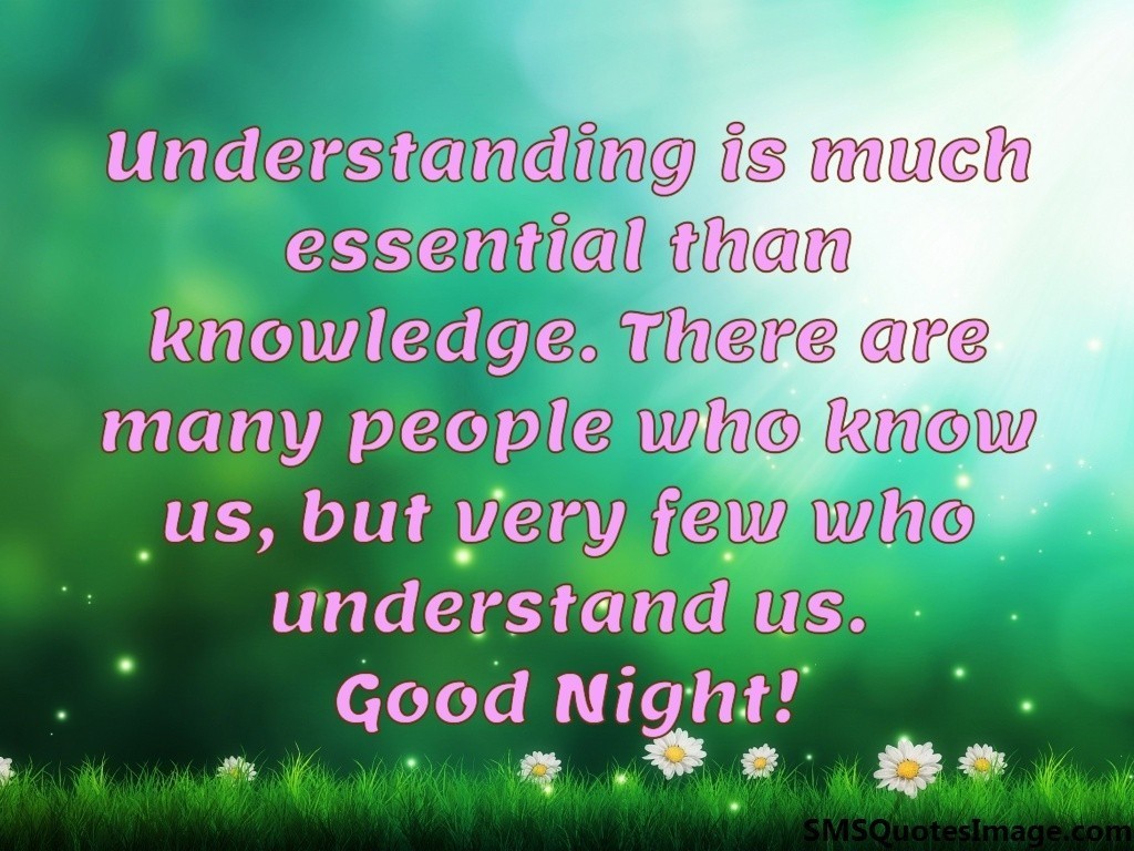 Understanding is much essential
