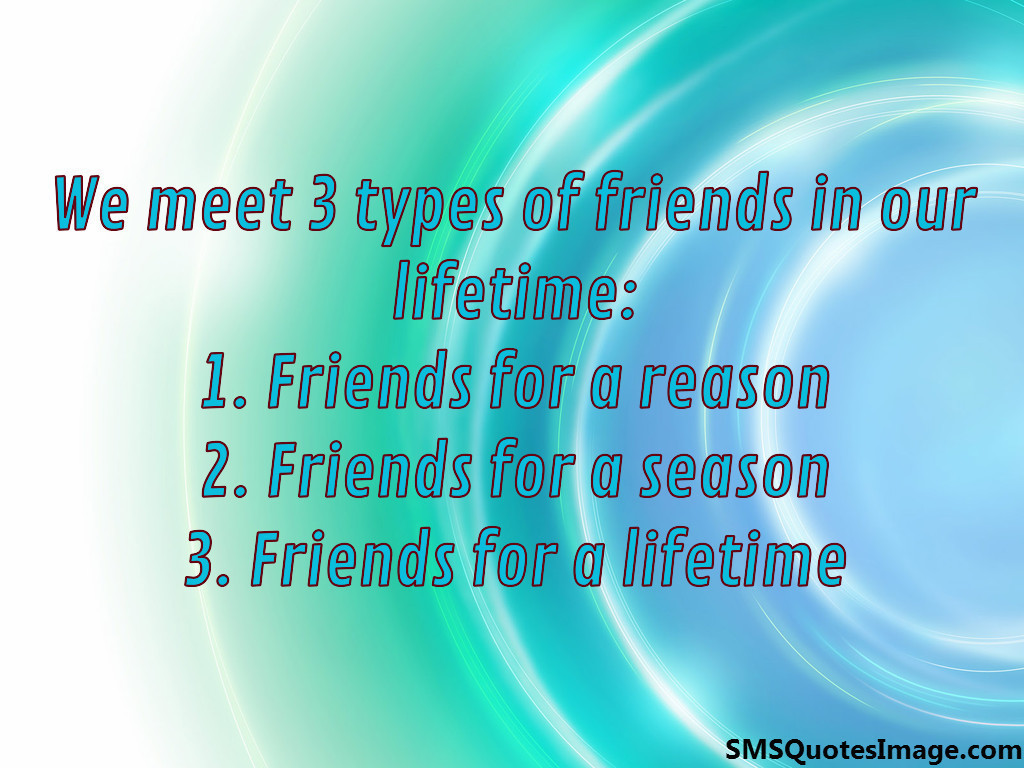We meet 3 types of friends