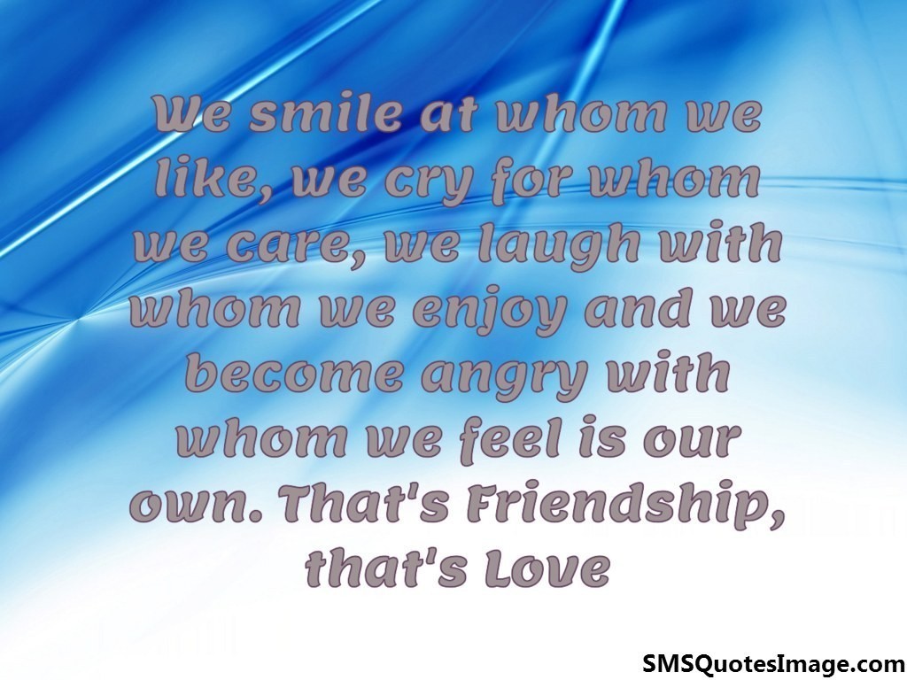 We smile at whom we like