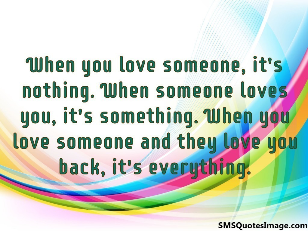 When you love someone